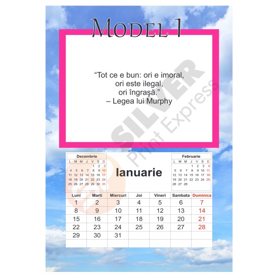 Calendar personalizat A3 Calendar personalizat A3