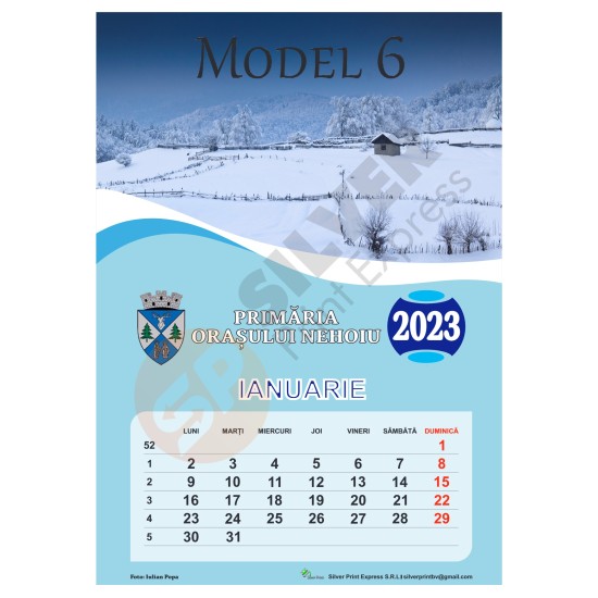 Calendar personalizat A3 Calendar personalizat A3