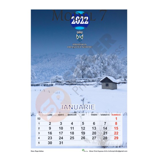 Calendar personalizat A3 Calendar personalizat A3